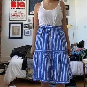 JCREW stripped skirt